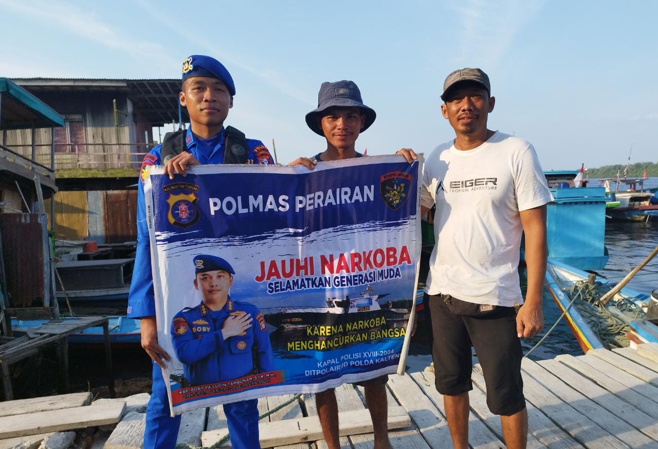 Lindungi Generasi Muda, Ditpolairud Ajak Warga Kumai Perangi Narkoba