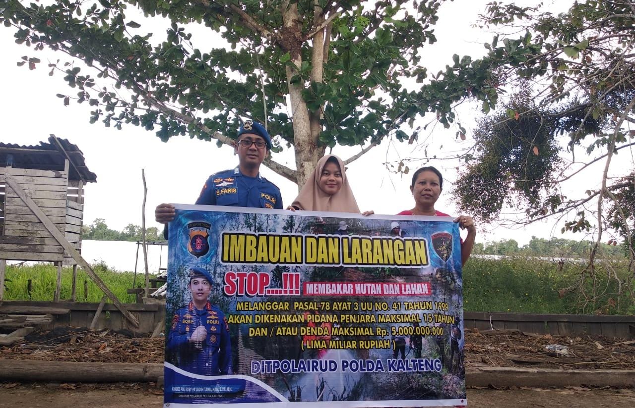 Ditpolairud Sosialisasikan Undang-Undang Nomor 41 Tahun 1999 Kepada Warga Palangkau Lama