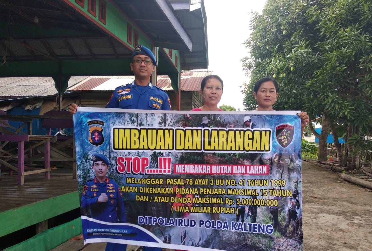 Ditpolairud Sosialisasikan Undang-Undang Nomor 41 Tahun 1999 Kepada Warga Palangkau Lama