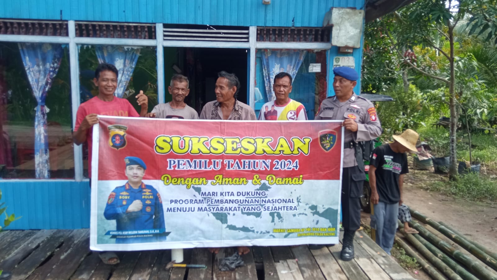 Ditpolairud Berikan Imbauan Pemilu Damai Kepada Masyarakat Desa Samuda