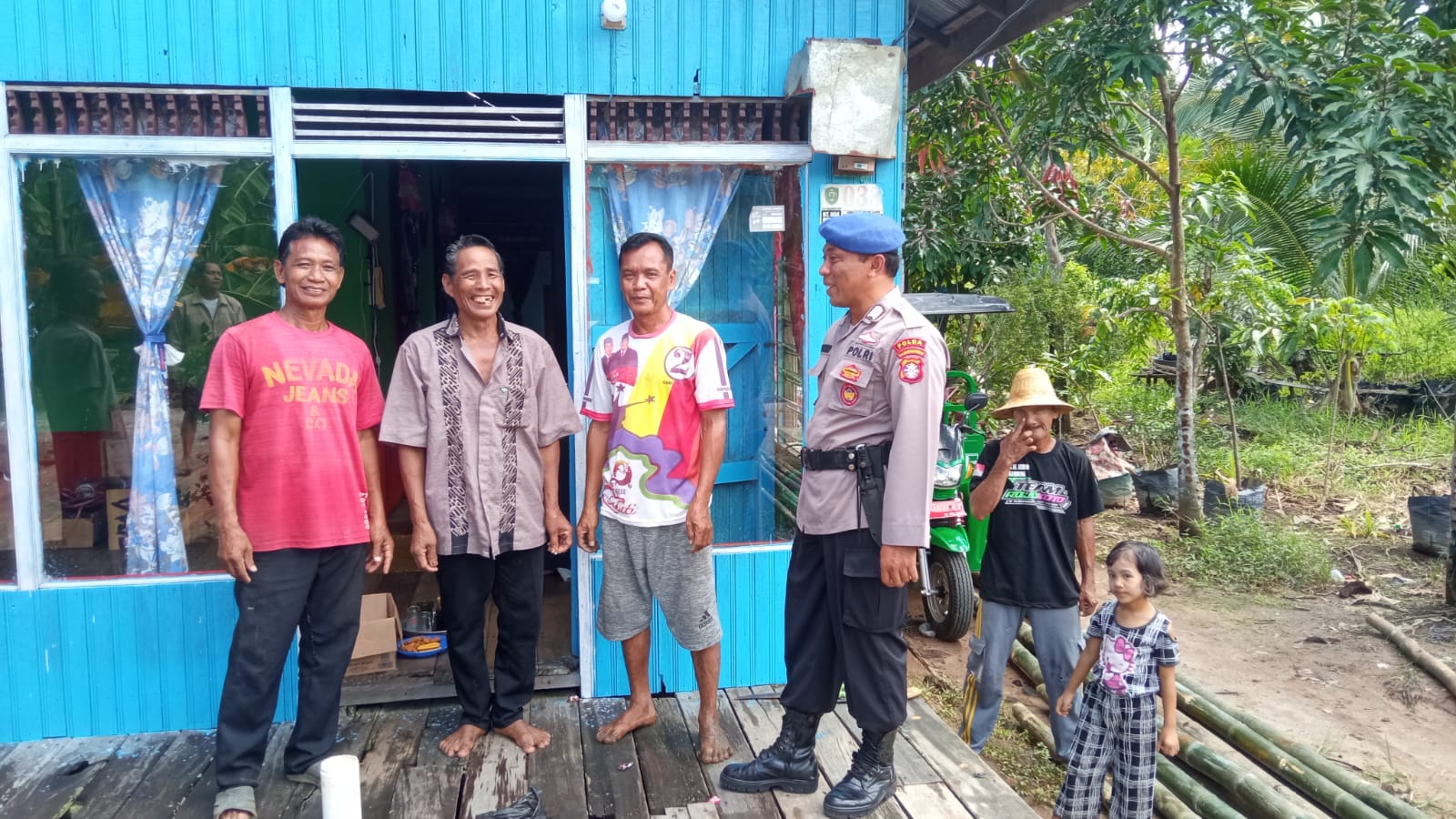 Ditpolairud Berikan Imbauan Pemilu Damai Kepada Masyarakat Desa Samuda