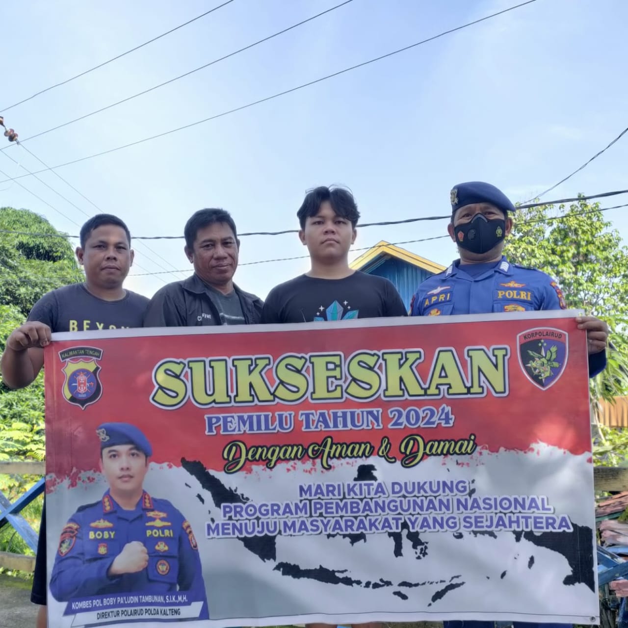 Jelang Pemilu 2024, Ditpolairud Warga Palangkau Lama Ikut Menjaga Kamtibmas