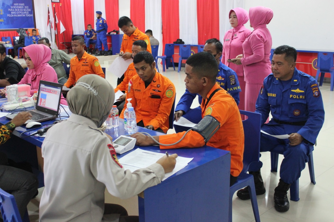Sambut HUT Polairud Ke 72, Ditpolairud Polda Kalteng Gelar Donor Darah