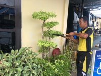 Jumat Sehat Jumat Bersih , Personel Ditpolairud Laksanakan Olahraga Dan Korve Halaman Mako