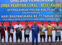 Meriahkan HUT Bhayangkara Ke 77 Ditpolairud Adakan Lomba Kearifan Lokal