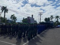 Demo Ormas TBBR Di Kantor Bupati Kotim, Ditpolairud Back up Polres Kotim