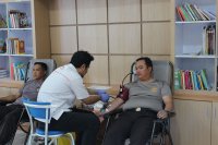Bhakti Kesehatan, Personel Ditpolairud Melaksanakan Donor Darah Di Markas Komando