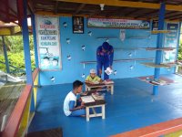 Kunjungi PBMH, Anak-anak dapatkan 7 Kunci Semangat Belajar dari Personel Ditpolairud.