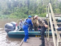 Ditpolairud Bersama Tim Gabungan Laksanakan PAM Kunjungan Menteri LHK