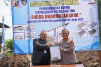 Kombes Pol Boby Pimpin Peletakan Batu Pertama Pembangunan Klinik Indra Dharmalaksana