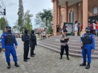 Laksanakan Pengamanan Natal, Ditpolairud Hadirkan Kemananan Jemaat Gereja GKE Imanuel Buntok