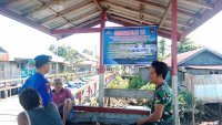 Pastikan Keamanan Dan Keselamatan Berlayar, KP 2005 Pasang Imbauan Di Dermaga Fery Penyeberangan