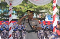 Jelang HUT Bhayangkara Ke- 77, Kapolda Kalteng Pimpin Upacara Tabur Bunga di Pelabuhan Habaring Hurung Sampit